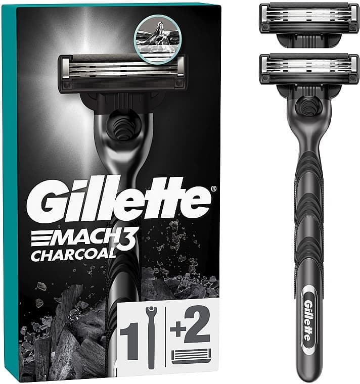 Бритва Gillette Mach3 Charcoal з 2 змінними касетами