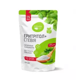 *Стевія, солодкий екстракт з листя стевії+еритрітол 200г