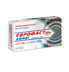 Еврофаст комби капс. мягк. 200мг/500мг №10