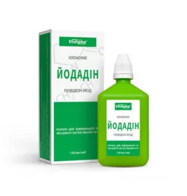 Йодадин р-н спирт. 10% флак. 120мл в уп. Житомир