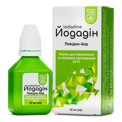 Йодадин р-р спирт. 10% флак. 30мл в уп. Житомир