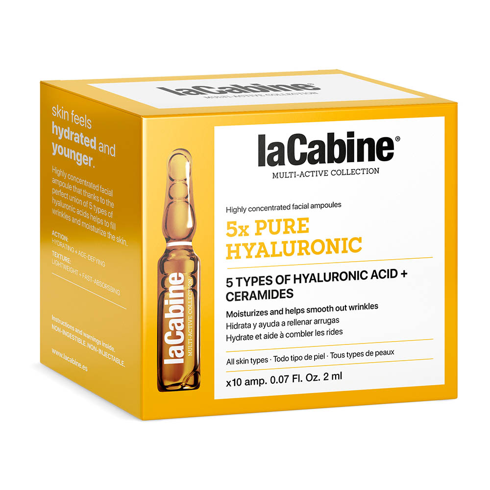 Ампулы LaCabine 5xPure Hyaluronic Высококонц. увлаж. п/морщин лица с 5 гиал. кислотами 2 мл №10