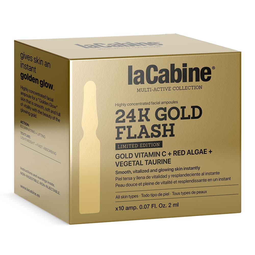 *Ампули LaCabine 24K Gold Flash Висококонцентровані з ефектом миттєвого сяяння шкіри обличчя 2 мл№10