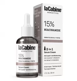 *Крем-сироватка LaCabine 15% Niacinamide 2 in 1. Зволожувальна проти пігментних плям та недосконалостей шкіри обличчя, 15% ніацинаміду 30 мл