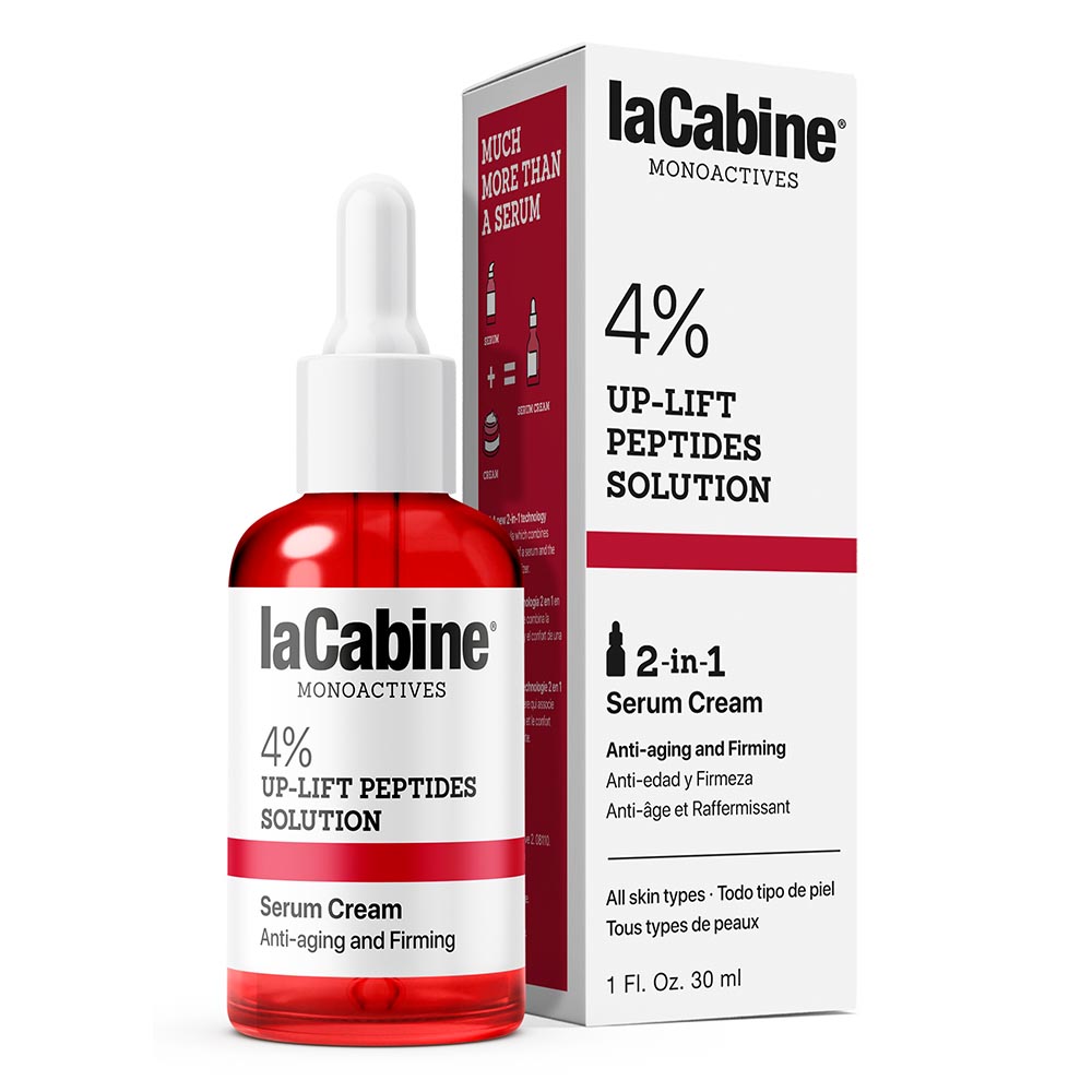 *Крем-сироватка LaCabine 4% Up-Lift Peptides 2 in 1. Антивікова для пружності та еластичності шкіри обличчя, 4% пептидів 30 мл