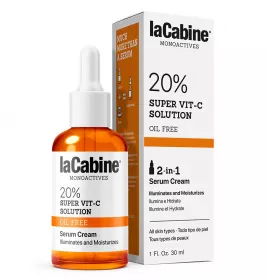 *Крем-сироватка LaCabine 20% Super Vit-C 2 in 1. для освітлення та зволоження шкіри обличчя, 20% вітаміну С 30 мл