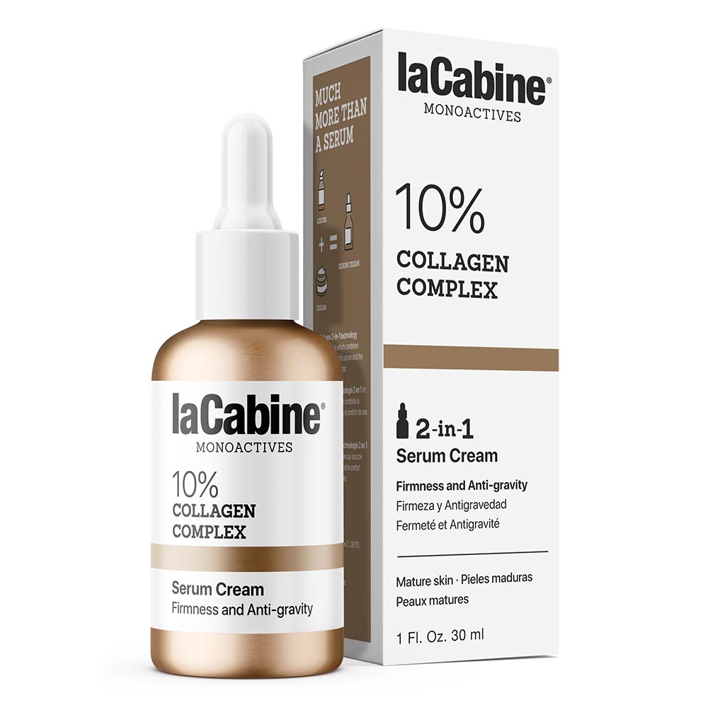 *Крем-сироватка LaCabine 10% Collagen Complex 2 in 1. для зволоження та пружності зрілої шкіри обличчя, 10% колагену 30 мл