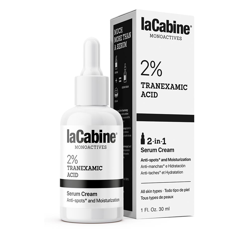 *Крем-сироватка LaCabine 2% Tranexamic Acid 2-в-1. Зволожувальна для обличчя проти пігментних плям, 2% транексамової кислоти 30 мл