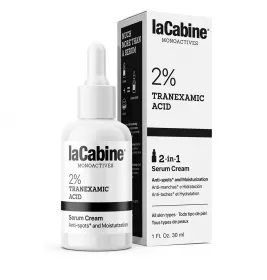*Крем-сироватка LaCabine 2% Tranexamic Acid 2-в-1. Зволожувальна для обличчя проти пігментних плям, 2% транексамової кислоти 30 мл