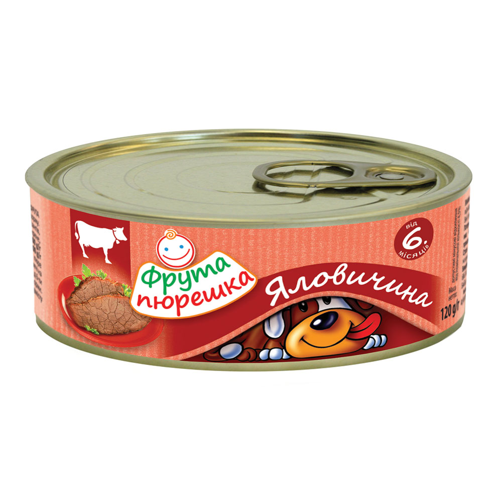 *Пюре Фрута Пюрешка Яловичина 120 г