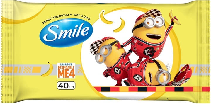 Салфетки влажные Smile Minions №40
