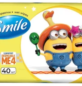 Салфетки влажные Smile Minions №40
