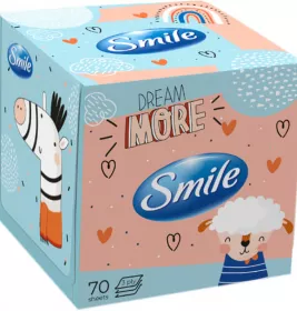 Салфетки косметические Smile 3-слойные №70