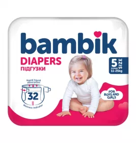 Bambik підгузки дитячі Medium 5 Junior (11-25 кг) 32шт