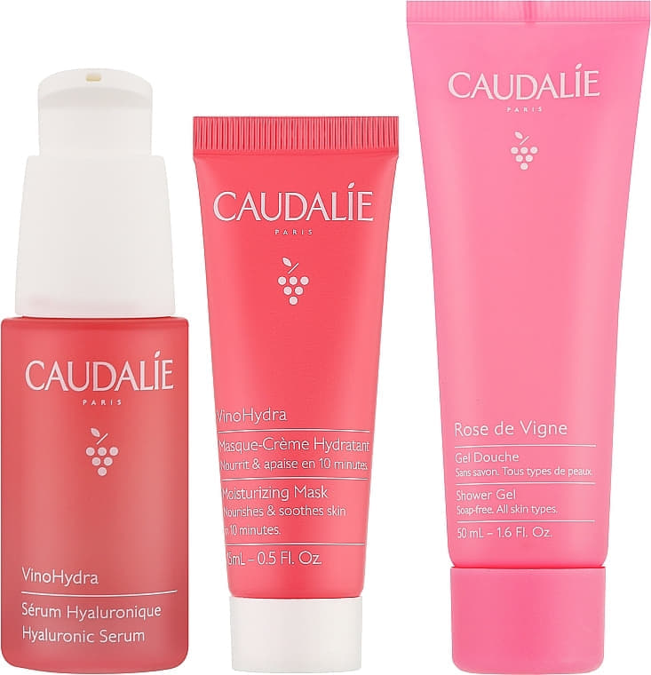 *Набор Caudalie Vinohydra (гиалурон. сыворотка 30мл, гель д/душа 50мл, увлажн. маска-крем 15мл)