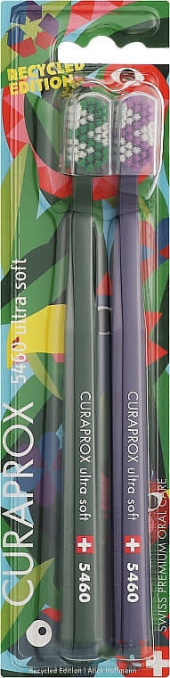 *Набор зубных щеток Curaprox UltraSoft Duo Recycled Edition 2024, d 0,10 мм №2 *Набор зубных щеток Curaprox UltraSoft Duo Recycled Edition 2024, d 0,10 мм №2