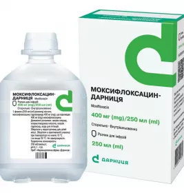 *Моксифлоксацин р-н д/інф. 400мг/250мл флак. 250мл Дарница