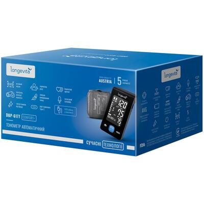*Тонометр Longevita DBP-6177 Comfort+ автомат.