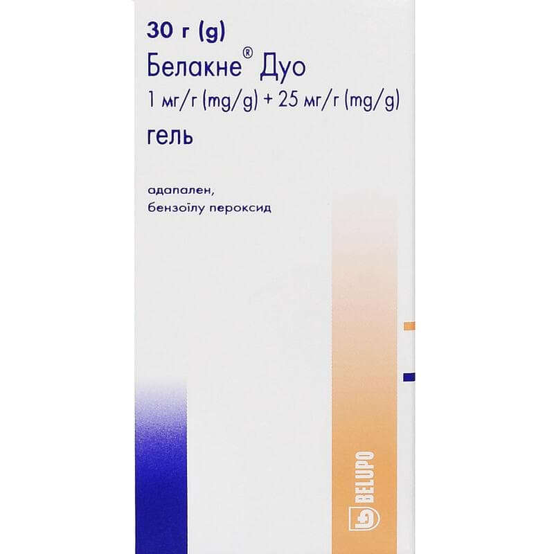 *Белакне дуо гель 1мг/г+25мг/г флак. 30г