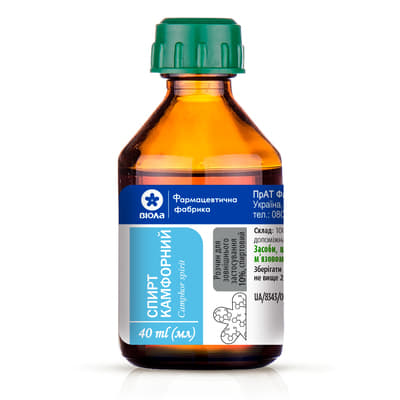 *Камфорний спирт 10% флак. 40мл Віола ТМ А+