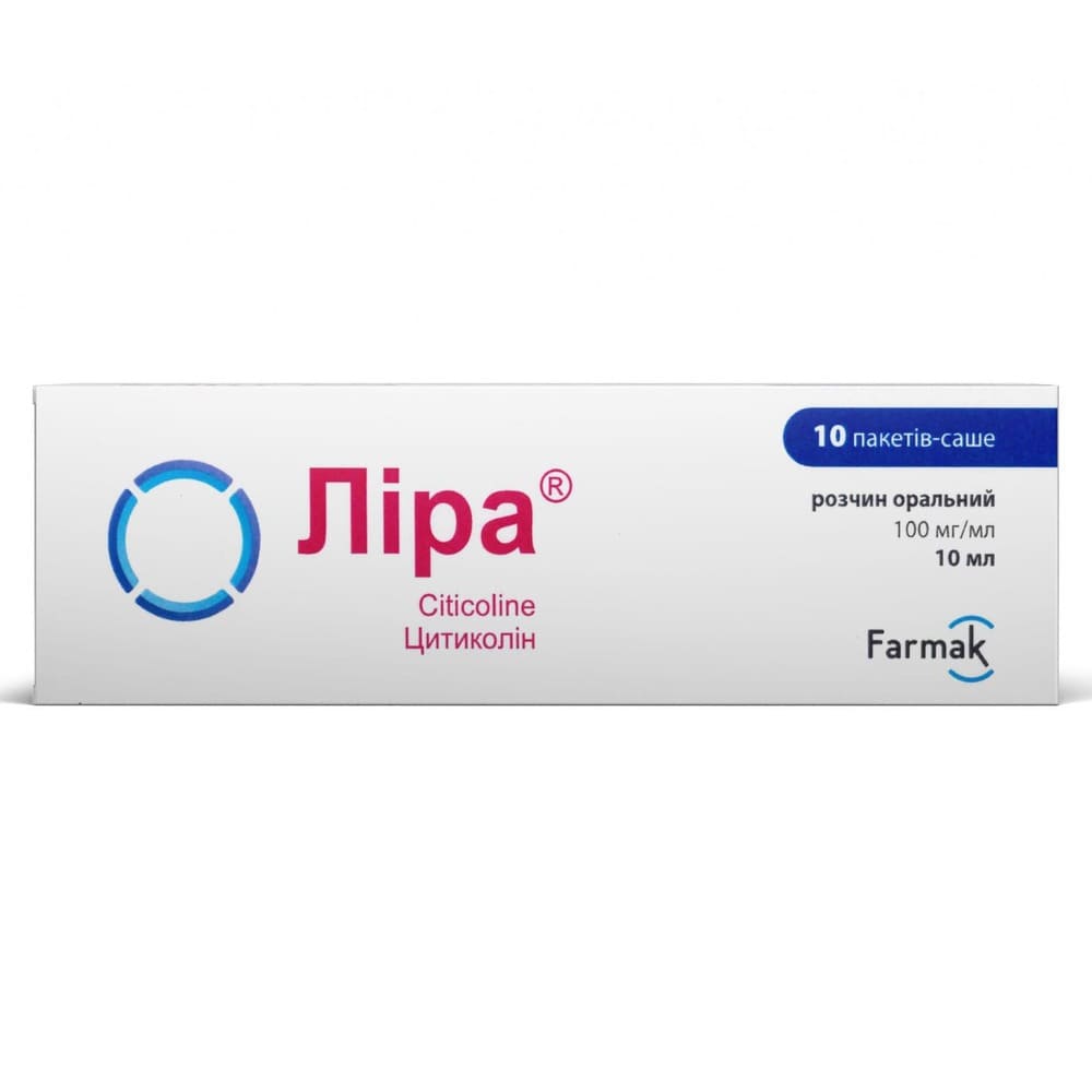 Ліра р-н д/орал. заст. 100мг/мл саше 10мл №10