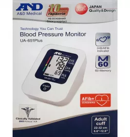 *Тонометр A&D электронный UA-651 PLUS автомат