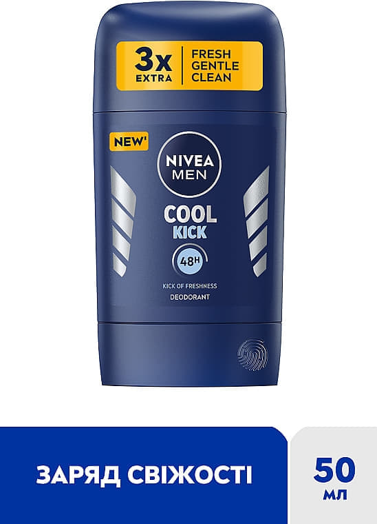 *NIVEA For men дезодорант стик COOL KICK 50мл