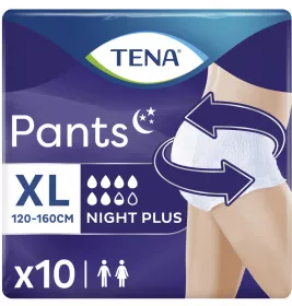 *Трусики-подгузники TENA Pants Plus Night XL №10