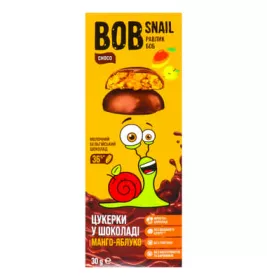 *Цукерки Равлик Боб Яблуко-манго в мол. шокол 30г