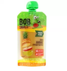 *Пюре Равлик Боб смузі Ананас-груша-яблуко 120г (пауч)
