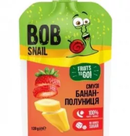 *Пюре Улитка Боб смузи Банан-клубника 120г (пауч)