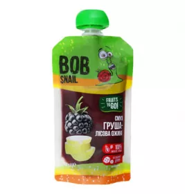 *Пюре Равлик Боб смузі Груша-лісова ожина 120г (пауч)