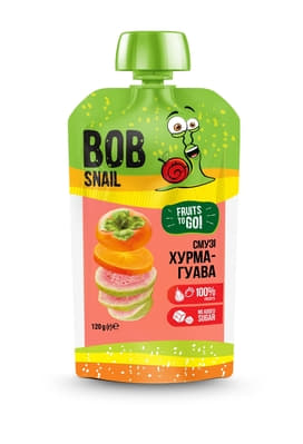 *Пюре Улитка Боб смузи Хурма-гуава 120г (пауч) *Пюре Улитка Боб смузи Хурма-гуава 120г (пауч)