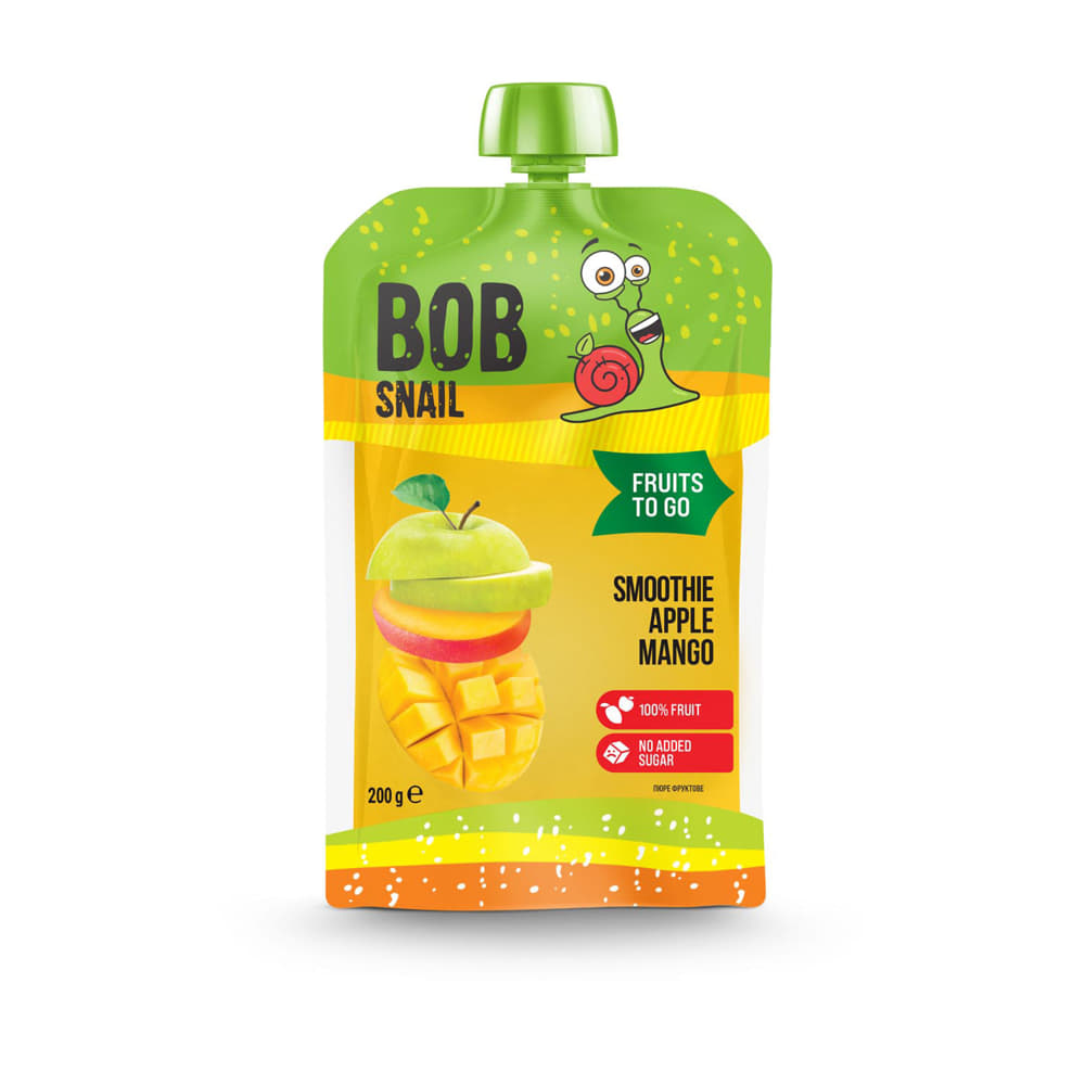 *Пюре Равлик Боб смузі Яблуко-манго 200г (пауч)