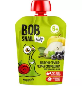 *Пюре Равлик Боб Яблуко-груша-смородина 90г (пауч)