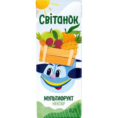 Сок Свитанок Мультифрукт ТП 0,2л Сок Свитанок Мультифрукт ТП 0,2л