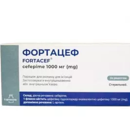 *Фортацеф пор. д/р-ну д/ін. 1000мг флак. №5