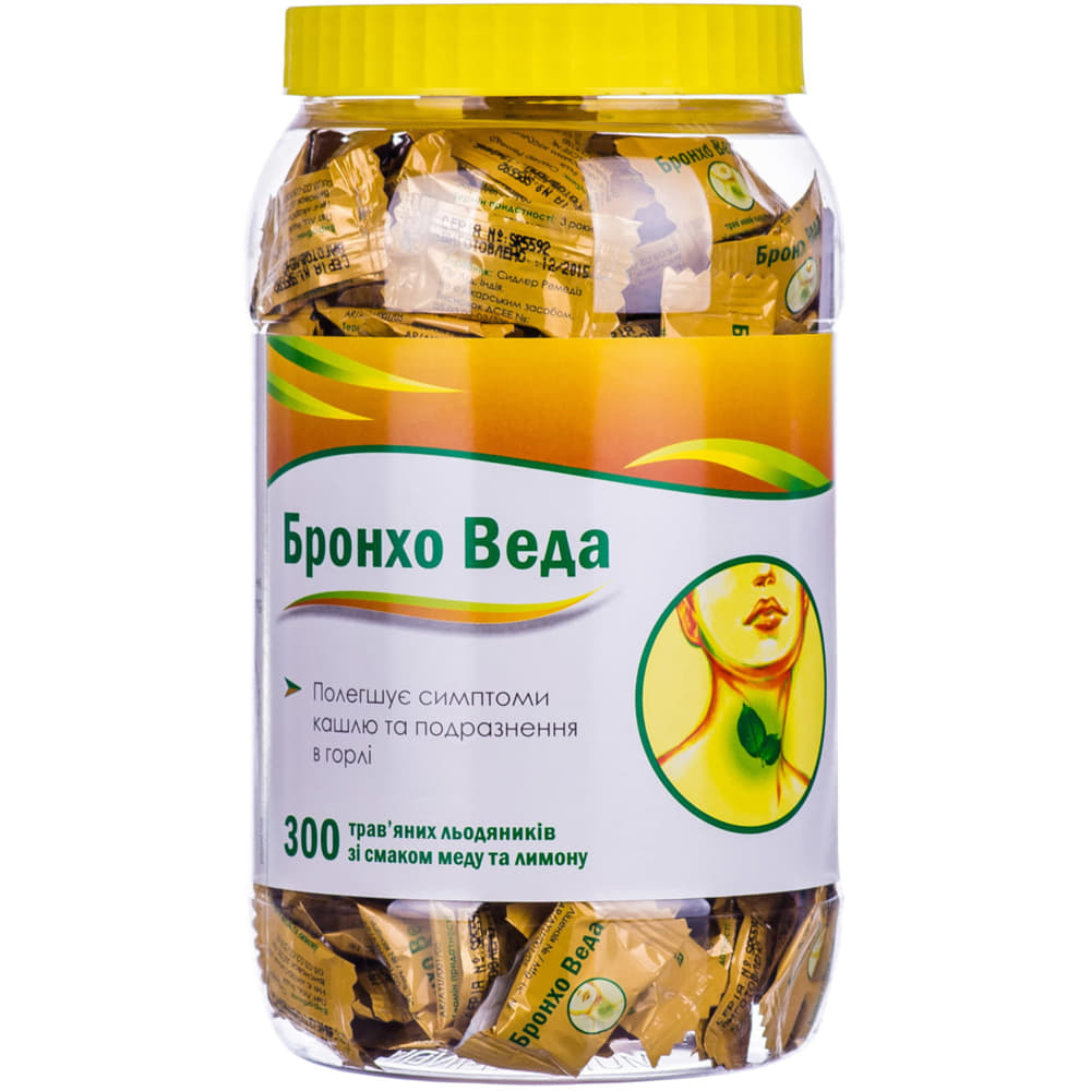 *Бронхо Веда леденцы лимон-мед №300 *Бронхо Веда леденцы лимон-мед №300