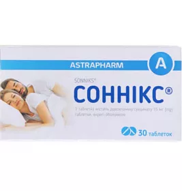 *Сонникс-Астрафарм табл. п/пл.об. 15мг №30 ТМ Tabula Vita