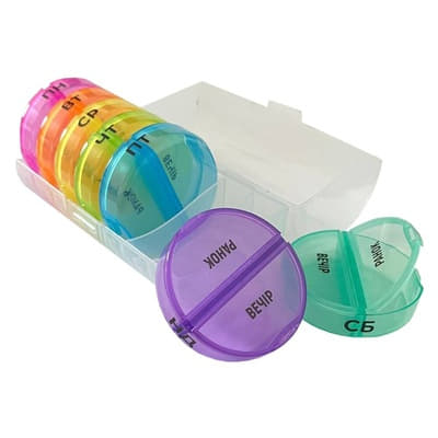 *Органайзер пластиковый Enjee РТ 95289 Неделя с крышкой