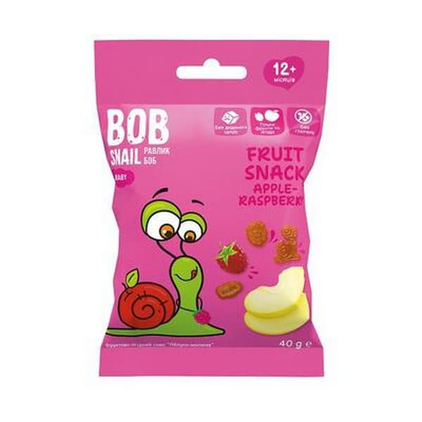 Снек Равлик Боб Яблуко-малина 40г