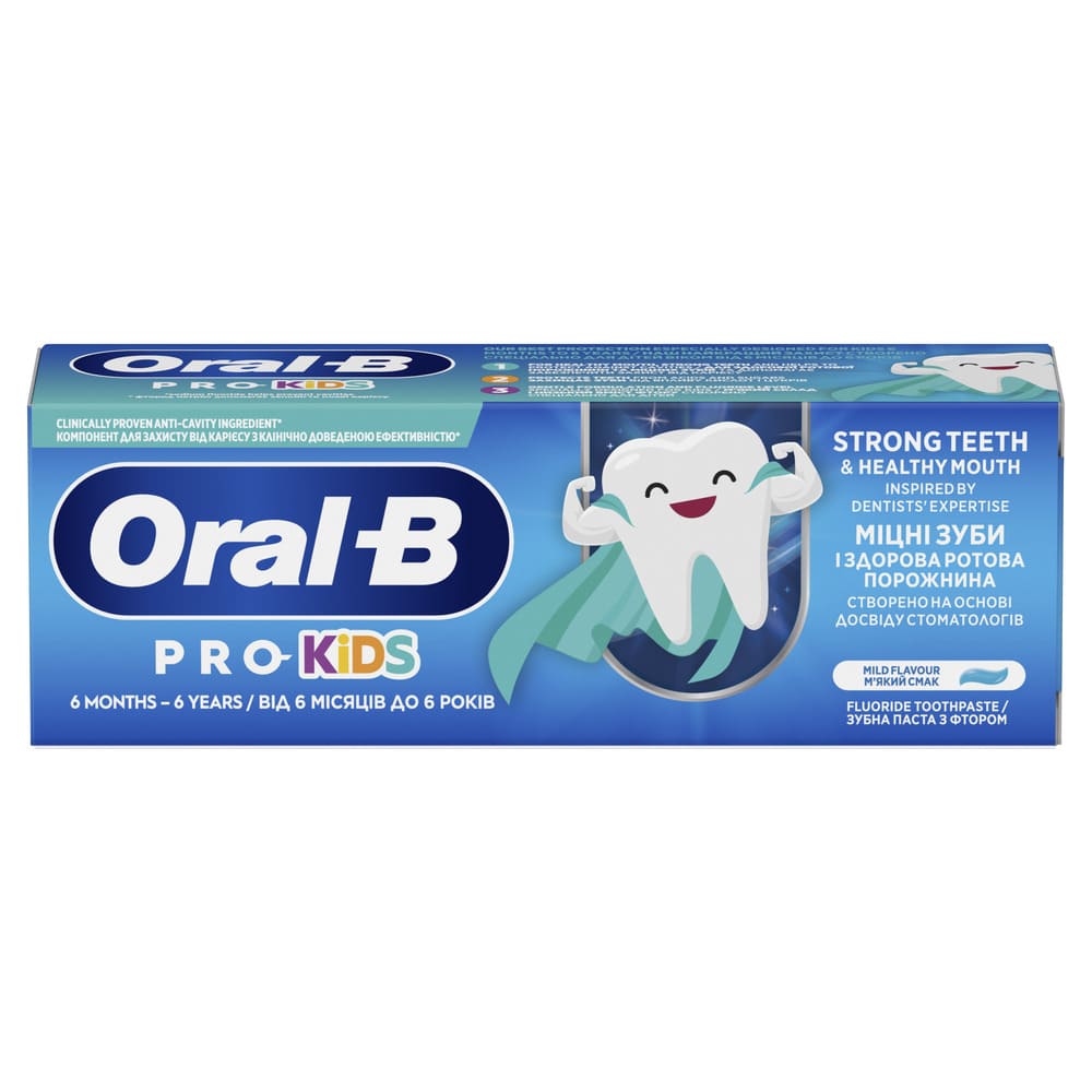 Зубная паста ORAL-B Pro Kids Нежный вкус 50мл Зубная паста ORAL-B Pro Kids Нежный вкус 50мл