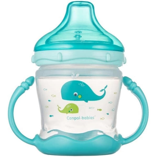 Кружка-непроливайка Canpol 57/300 Sweet fun 180мл синя