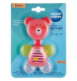 Брязкальце-прорізувач Canpol Ведмежатко 56/139 рожеве
