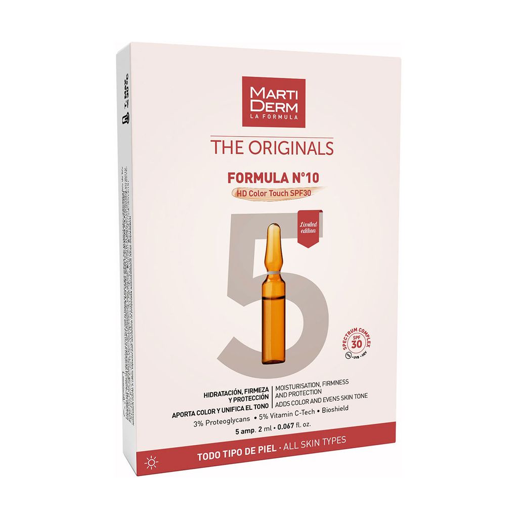 Ампули МартіДерм формула №10 Color Touch SPF30 5×2мл