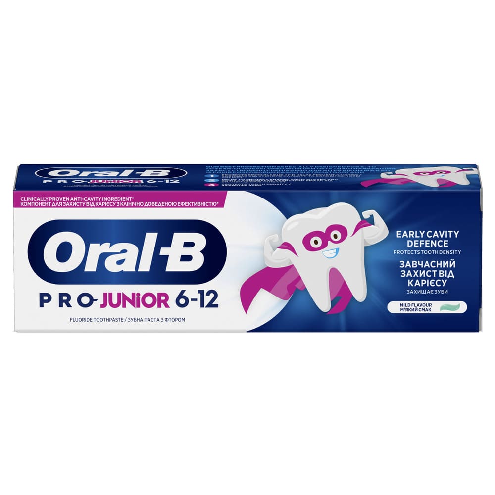 Зубная паста ORAL-B Pro Junior Нежный вкус 75мл Зубная паста ORAL-B Pro Junior Нежный вкус 75мл