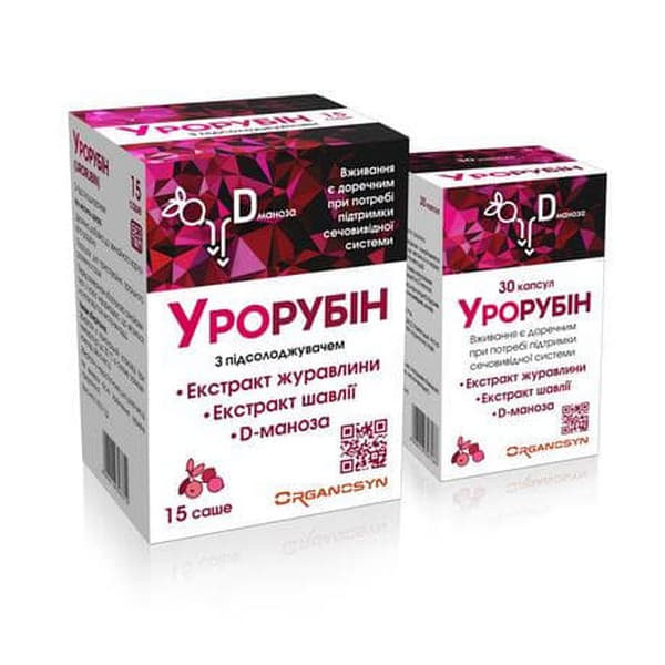 *Урорубін пор. д/орал. р-ну саше №15