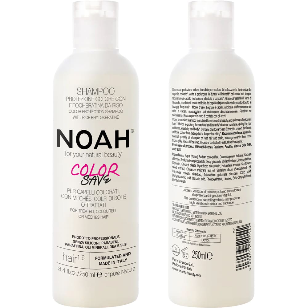 NOAH Hair Color save Шампунь для захисту кольору волосся з рисовим фітокератином 250мл