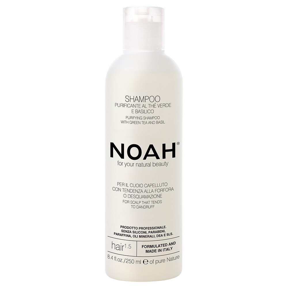 NOAH Hair Шампунь очищающий с зеленым чаем и базиликом 250мл NOAH Hair Шампунь очищающий с зеленым чаем и базиликом 250мл