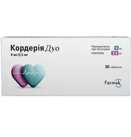 Кордерия дуо табл. 8мг/2,5мг №30